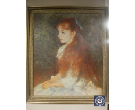 An Artagraph edition : Portrait study of a girl, framed.