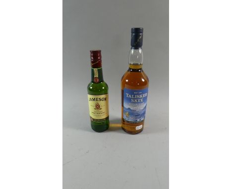 A Bottle of Talisker Skye Single Malt Scotch Whisky Together with Jameson Irish Whiskey 