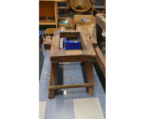 A Vintage Engine Block Stand 