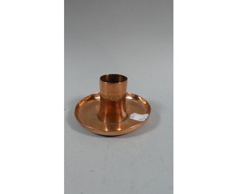 A Copper Keswick Candle Stick, Impressed Mark to Base 