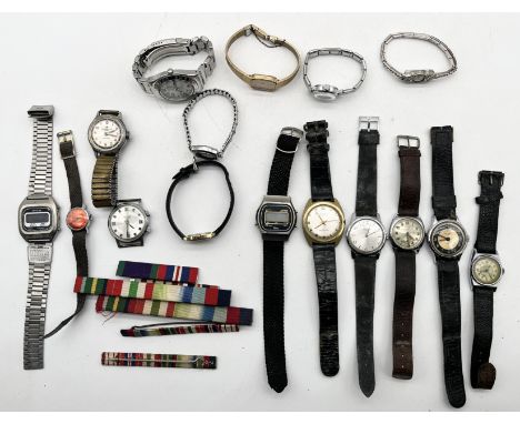 A collection of vintage watches including 935 silver cocktail watch, Langendorf, Junghans, Sekonda, Ingersoll, Accurist etc.