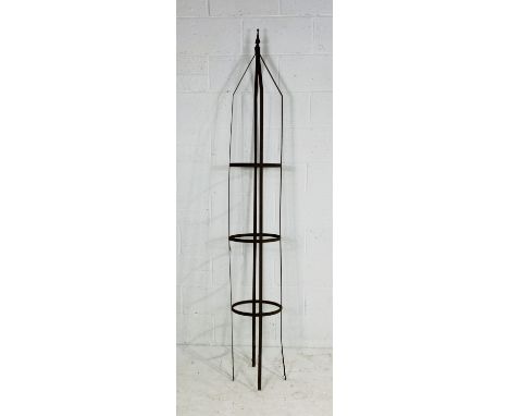 A vintage metal garden obelisk - overall height 220cm