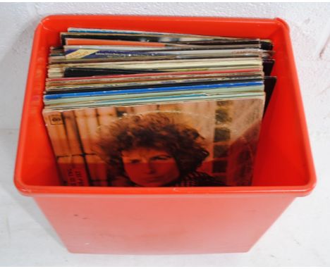 A quantity of various 12" vinyl records, including Bob Dylan, David Bowie, Jimi Hendrix, The Rolling Stones, Cat Stevens, The