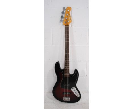 A Westfield electric bass guitar, in red sunburst