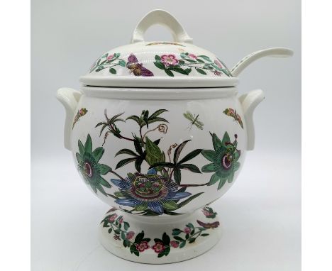 A Portmerion Botanic Garden soup tureen with ladle, 32cm high.