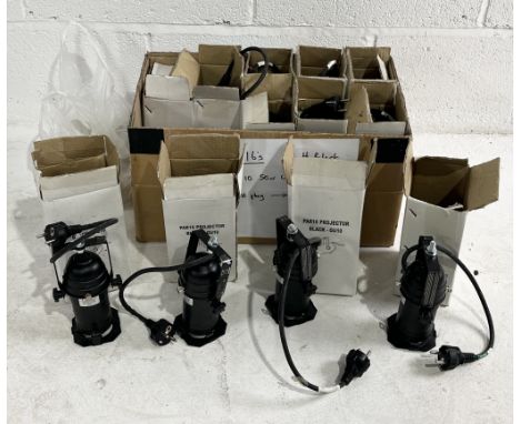 A collection of theatre lighting comprising of twelve par 16's with adapters 