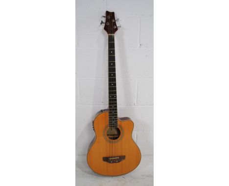 A Bryce BBG013 electro-acoustic bass guitar