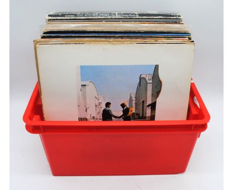 A quantity of various 12" vinyl records, including Pink Floyd, Steve Hillage, Bruce Springsteen, Otis Redding, The Jimi Hendr