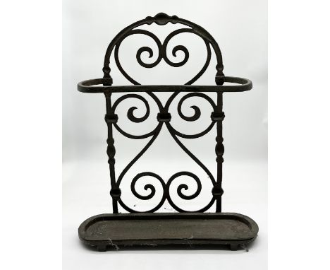 A cast metal stick stand