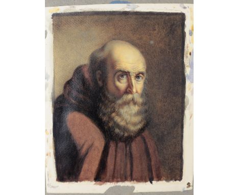 19th Century English School"Portrait of a Monk," watercolour, approx. 26cms x 20cms (11" x 8") unframed. (1)