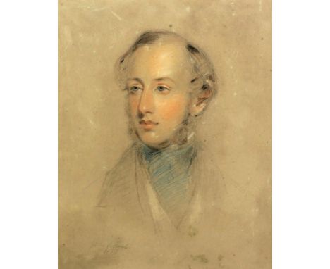 James Rannie Swinton (1816 - 1888)"Head and Shoulder Portrait of Lord Gerald Fitzgerald," pastel, approx. 58cms x 46cms (23" 
