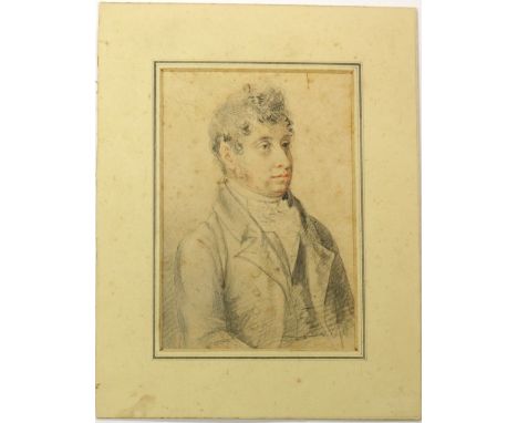 John Jackson, R.A. (British 1778 - 1831)"Portrait of a Gentleman," watercolour, half length miniature, inscribed on reverse, 