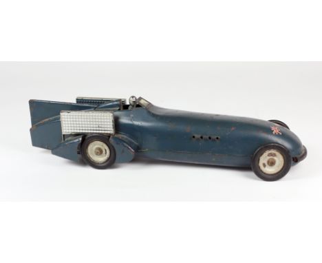 A rare "Kingsbury Motor" driven Model Car, of the "Blue Bird," with Dunlop cord tyres, sharp edge designs and both American a