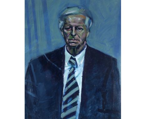 Paul Funge, Irish (1944 - 2011)"Portrait of Paddy Downey," Sports Journalist for Irish Times, O.O.B., approx. 61cms x 49cms (