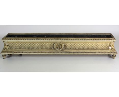 An attractive carved 19th Century English Planter or Jardiniere, of low proportions, 161cms (63 1/2") long x 33cms (13")high,