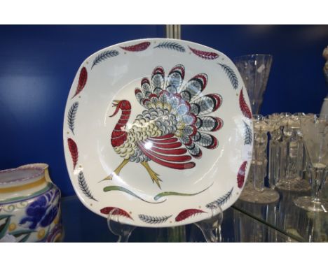 A MIDWINTER PLATE, "GAY GOBBLERS" by Jessie Tait