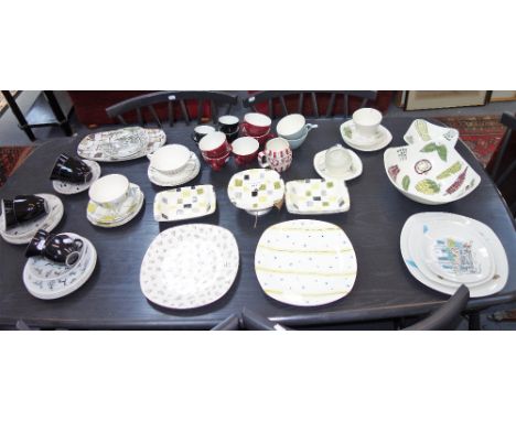 A LARGE COLLECTION OF VINTAGE "MIDWINTER" CERAMICS to include, "Mosaic" dishes, "salad ware", "Cannes" and other similar cera