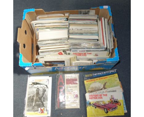 A LARGE QUANTITY OF POSTCARDS, Brooke Bond cards, First Day Covers and printed ephemera