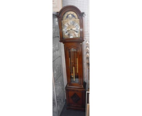 A REPRODUCTION OAK-CASED LONGCASE CLOCK by Comitti of London, with Whittington/St Michael/Westminster chimes, 186 cm high