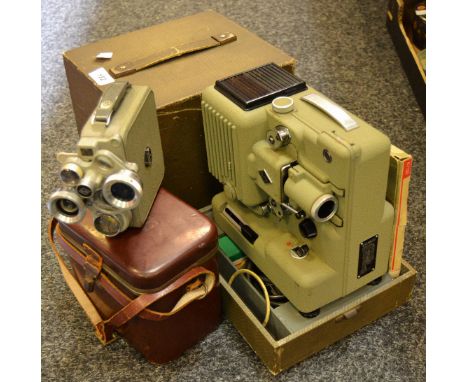 A Federal slide projector; a cased Eumig Type P8 projector; a Eumig C3 8mm camera ; etc 