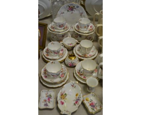 Royal Crown Derby Derby Posies pattern - bread and butter plate; cups, saucers, side plates;  etc qty 