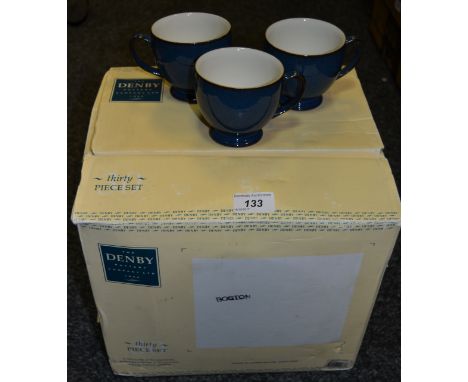A thirty piece Denby tea and dinner service, boxed