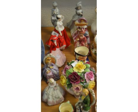 Decorative Ceramics - a Royal Doulton Pretty Ladies figure, Gail; a Staffordshire Toby Jug; Nao type figures;  etc qty 