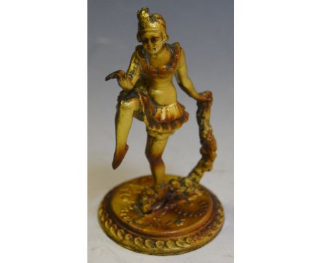 An Art Deco cold painted miniature figure of a Dancer, c.1930
