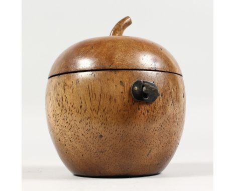 A GOOD APPLE SHAPED TEA CADDY.