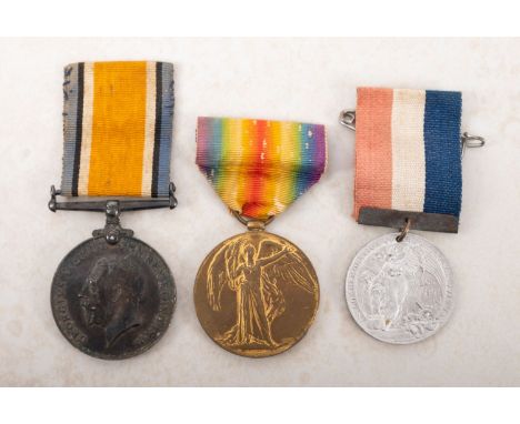 A pair of WWI medals awarded to 3024 Pte G Frampton Duchy of Cornwall Light Infantry. Comprising the War Medal and Victory Me