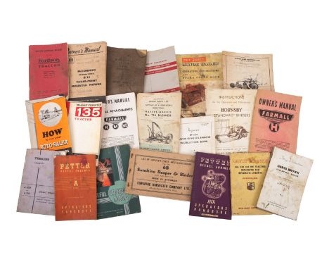 A collection of mainly agricultural machinery manuals. Comprising Ferguson Super Major, Massey Ferguson 135 and Jones Cruiser