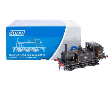 An O gauge Dapol 0-6-0 BR Terrier A1/A1XX tank engine. No. 32661, in black with red trim, in original box.
