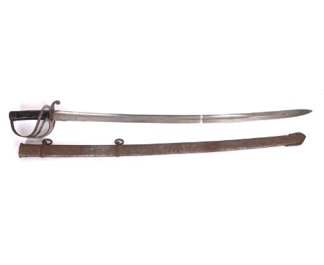 A British 1853 pattern Cavalry Trooper's sword stamped 'Reeves' the single edge fullered blade stamped as per title to ricass