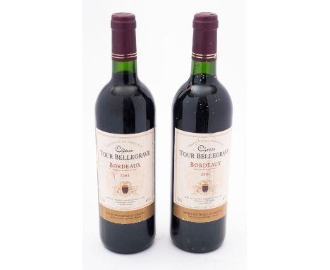 Two bottles of Ch. Tour Bellegrave. App. Bordeaux 2003. 75cl, 12.5% vol. 