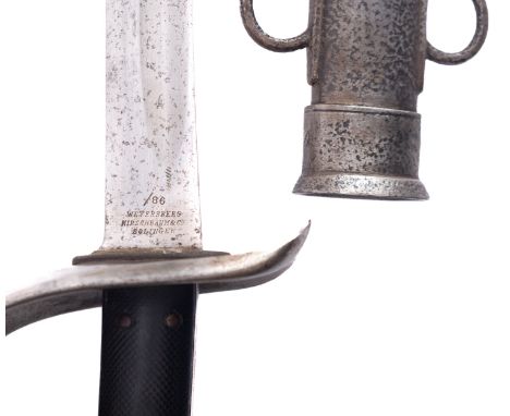 A British 1885 pattern Cavalry Trooper's sword by Wyersberg Kirschbaum & Cie, Solingen, the slightly curved single edge fulle