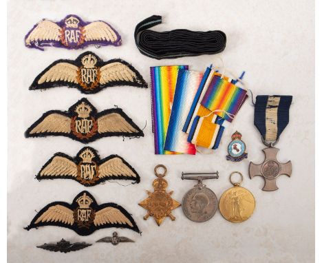 Wing Commander Arthur Bruce Gaskell. DSC (1888-1927) A DSC group of four medals. Comprising a George V DSC maker Garrard & Co