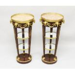 JOSEPH-EMMANUEL ZWIENER (1849-1895) A SUPERB PAIR OF ROSEWOOD ORMOLU MOUNTED GUERIDONS, with brass