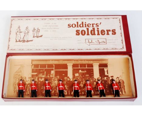 Soldiers Soldiers by John Tunstill 54mm Lead Alloy Figure Pack, "Eight Infantry Home Service Helmet", in the original card bo