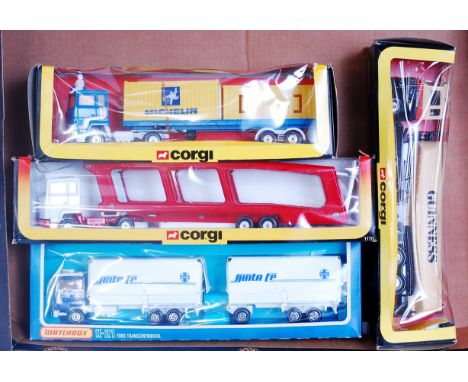 Corgi Toys and Matchbox Superkings Group, 4 examples, to include No.1169 Ford Guinness Tanker, No.1170 Car Transporter, No.11