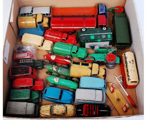 Collection of mixed playworn Dinky Toys, to include Esso Leyland Octopus Tanker, Cydrax Trojan Van, Austin Atlantic, Roving E