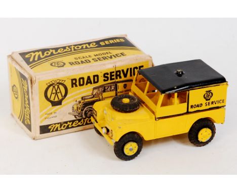 Morestone Series large scale Land Rover "AA Road Service", yellow including hubs, black roof (missing aerial), in the origina