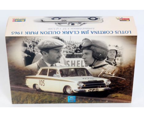 Monogram Revell 1/32nd scale Limited Edition model of a Jim Clark Lotus Cortina Oulton Park 1965, appears as issued with leaf