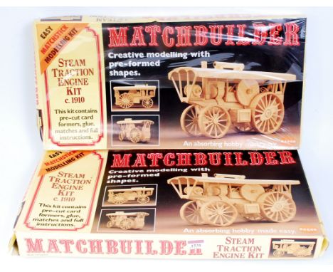 Salco Matchstick Steam Traction Engine Kit, 2 boxed examples, 1 sealed and 1 opened