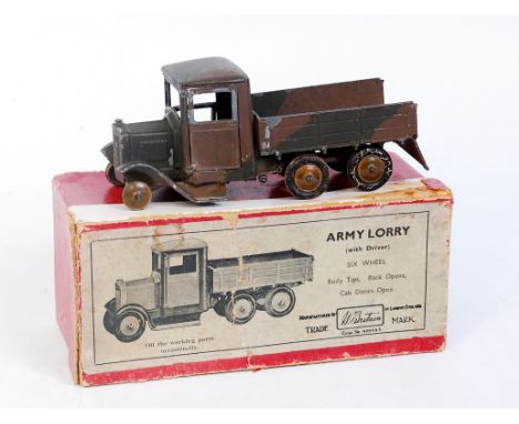 Britains No.1335 6 Wheel Army Lorry, suitable for restoration, over painted, (A/F-BF)