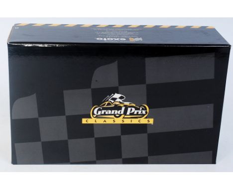 Exoto Grand Prix Classics, 1/18th scale diecast model of a Lotus Ford Type 49B "Team Lotus Ford, Hill, RN10", appears as issu