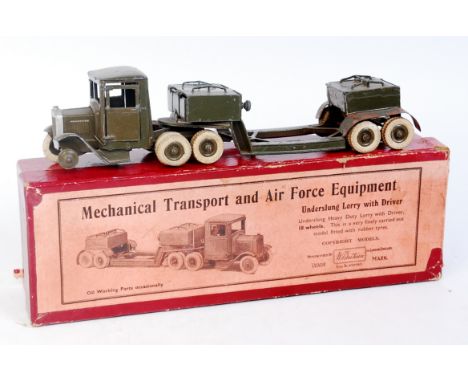 Britains Set No. 1641, Underslung Lorry with driver, late 1930s examples comprising of 10 wheel Tractor Unit with Step Frame 