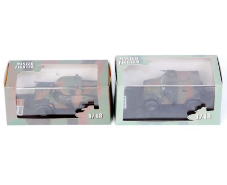 Master Fighter (France) 1/48th scale resin military vehicle group, 2 cased examples, to include Panhard PVP Wasp APC with Mac