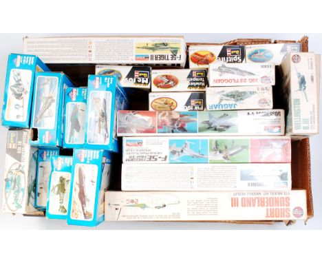 21 assorted plastic mixed scale aircraft kits, by Airfix, Novo, Monogram, and Revell, all appear un-made, some factory sealed