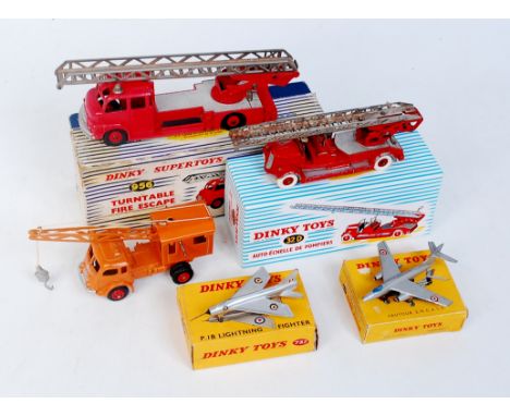 Collection of Boxed Dinky Toys and Loose CIJ Group, to include No.956 Turntable Fire Escape Fire Engine (GBG), No.60B Vantour