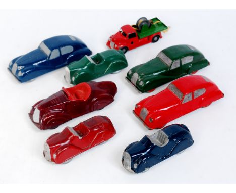 Collection of mixed diecast saloons to include TTI of Stoke on Trent, Chad Valley Wee-Kin Toe Truck, and various other Britis